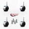 Service Caster 2'' Floor Safe Chrome Hooded Twin Wheel Caster Grip Neck Stem , 4PK SCC-GN02S50D-NYU-BC-4 - alternate 2